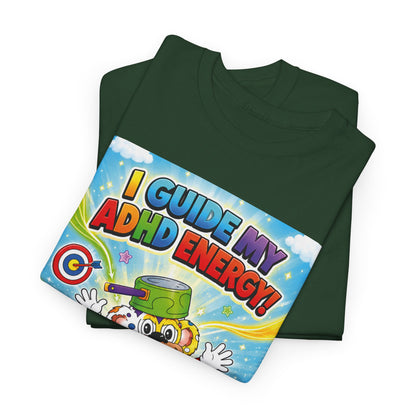 Potz™ Unisex Heavy Cotton™ Tee – "I Guide My ADHD Energy!" Graphic Tee | Smile Universe Collection