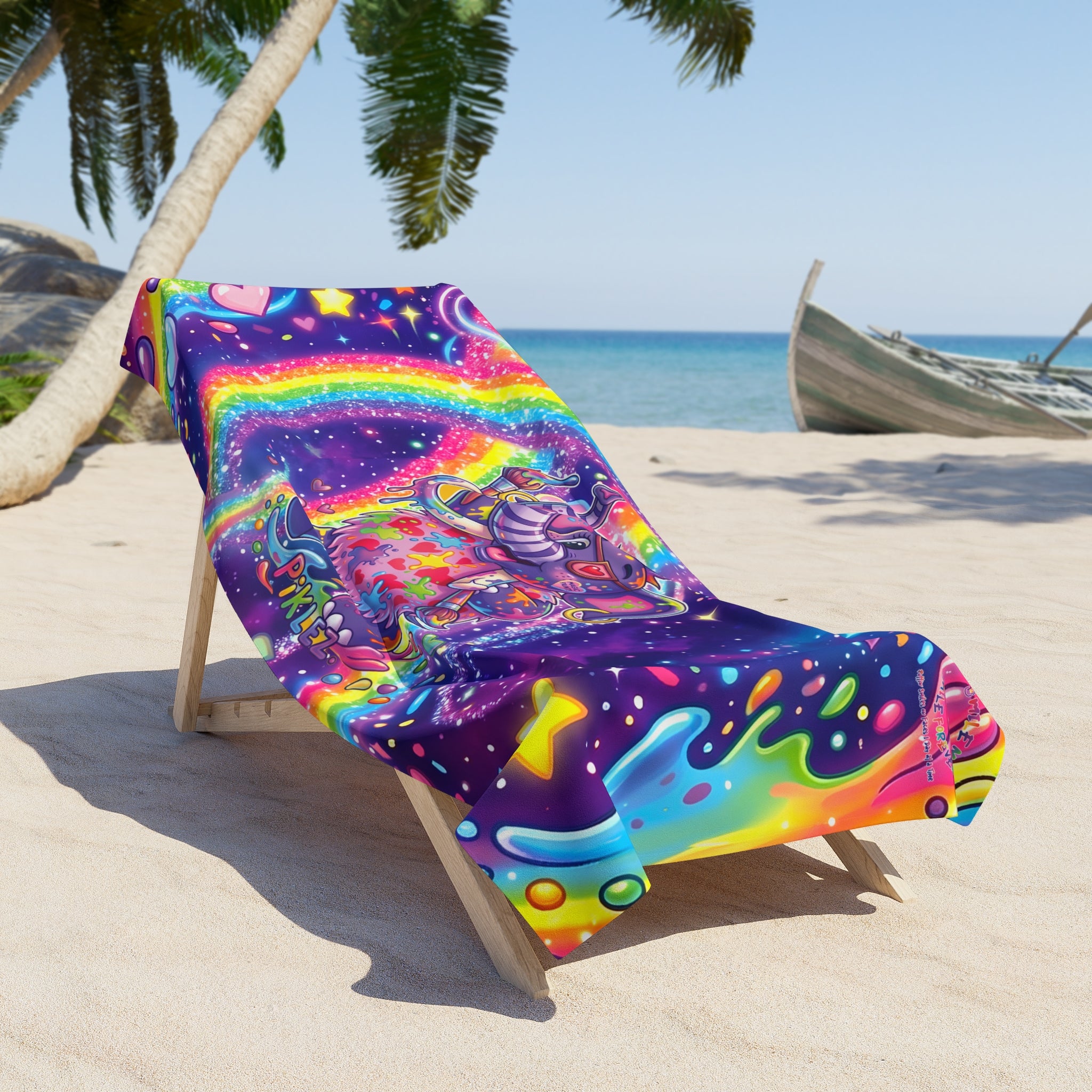 Piklez™ Beach Towel – "Magic Paint!" Graphic | Smile Universe Collection