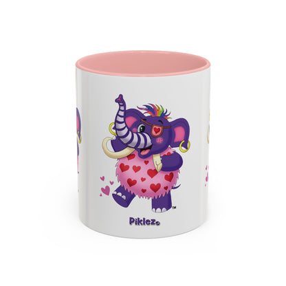 Piklez™ Accent Coffee Mug (11oz & 15oz) – "Full of Love!" Graphic | Smile Universe Collection