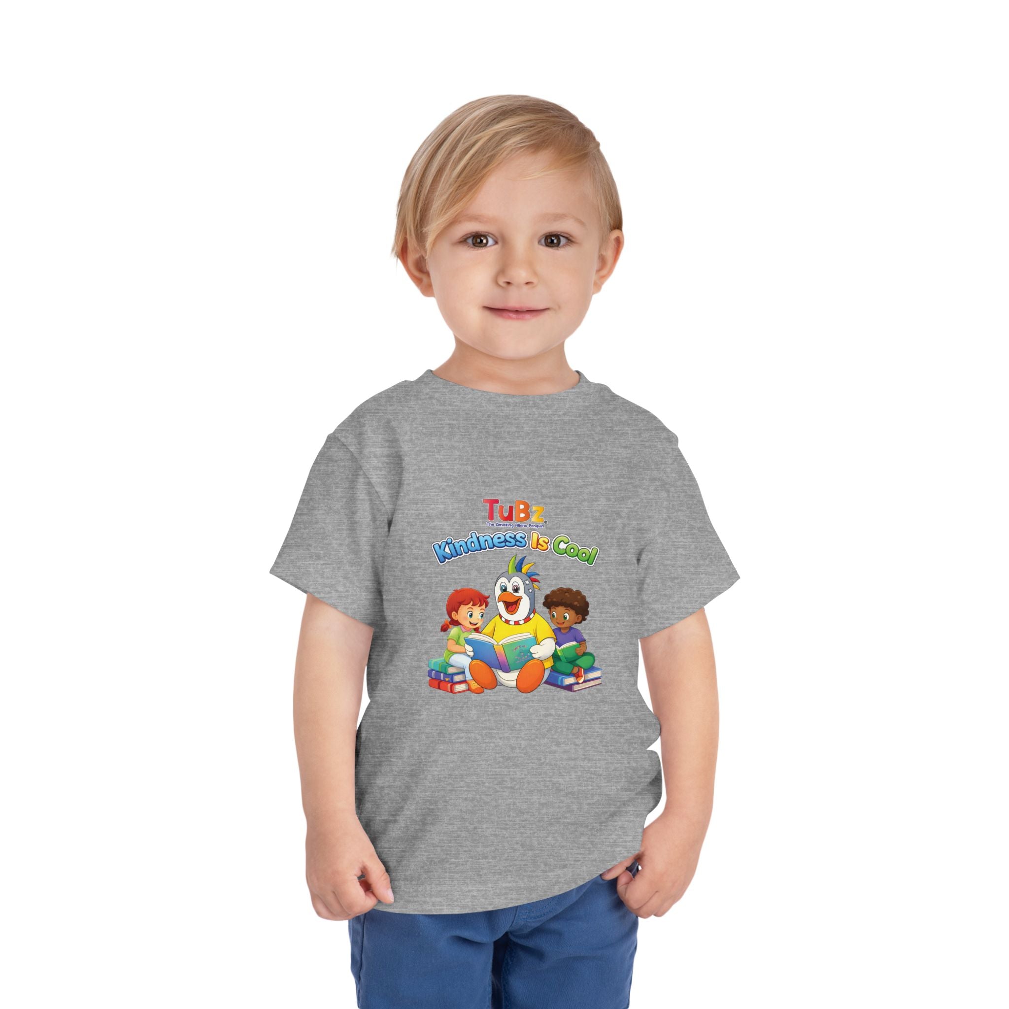 TuBz™ "Kindness Is Cool" Kids T-Shirt - Positive Message Graphic Tee | Smile Universe TuBz4Kidz