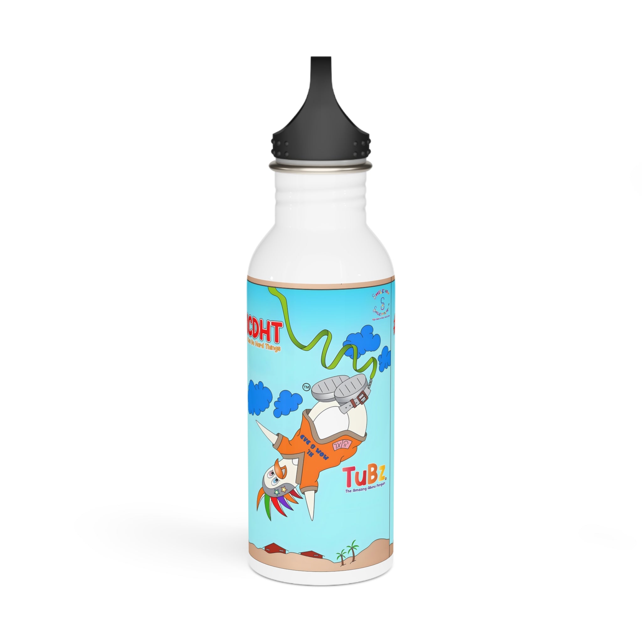 TuBz™ "I Can Do Hard Things" Kids Stainless Steel Water Bottle - Motivational School Bottle