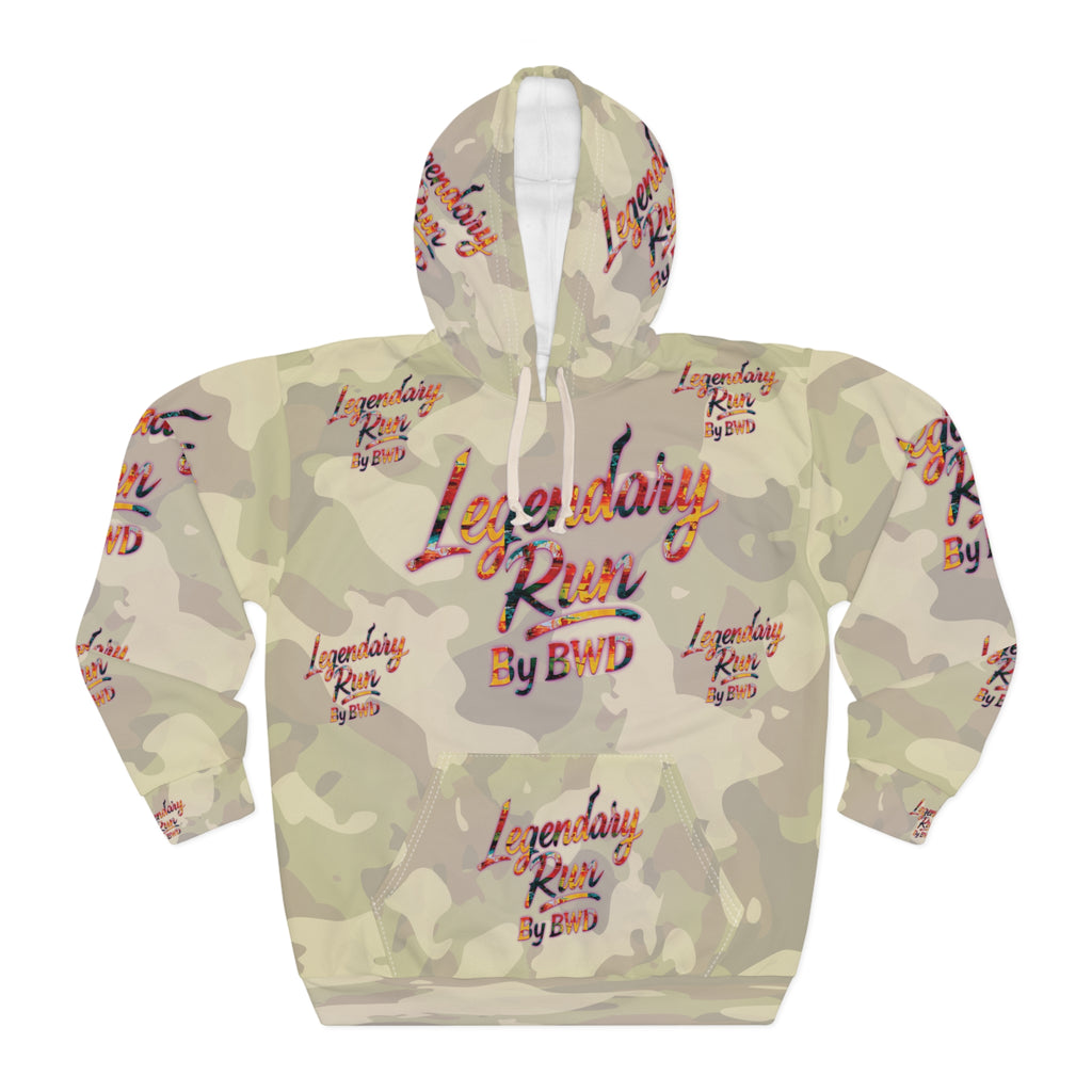 Legendary Run All-Over Print Hoodie — Pullover