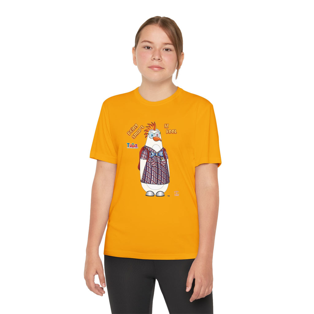 TuBz™ "Being Smart Iz Kool" Youth Competitor T- Shirt - Character Dress-Up Graphic Tee