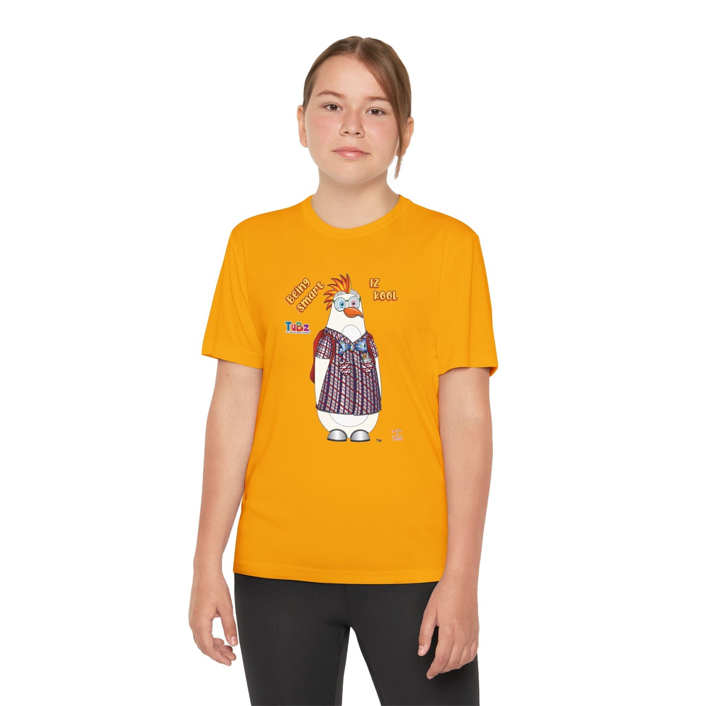 TuBz™ "Being Smart Iz Kool" Youth Competitor T- Shirt - Character Dress-Up Graphic Tee