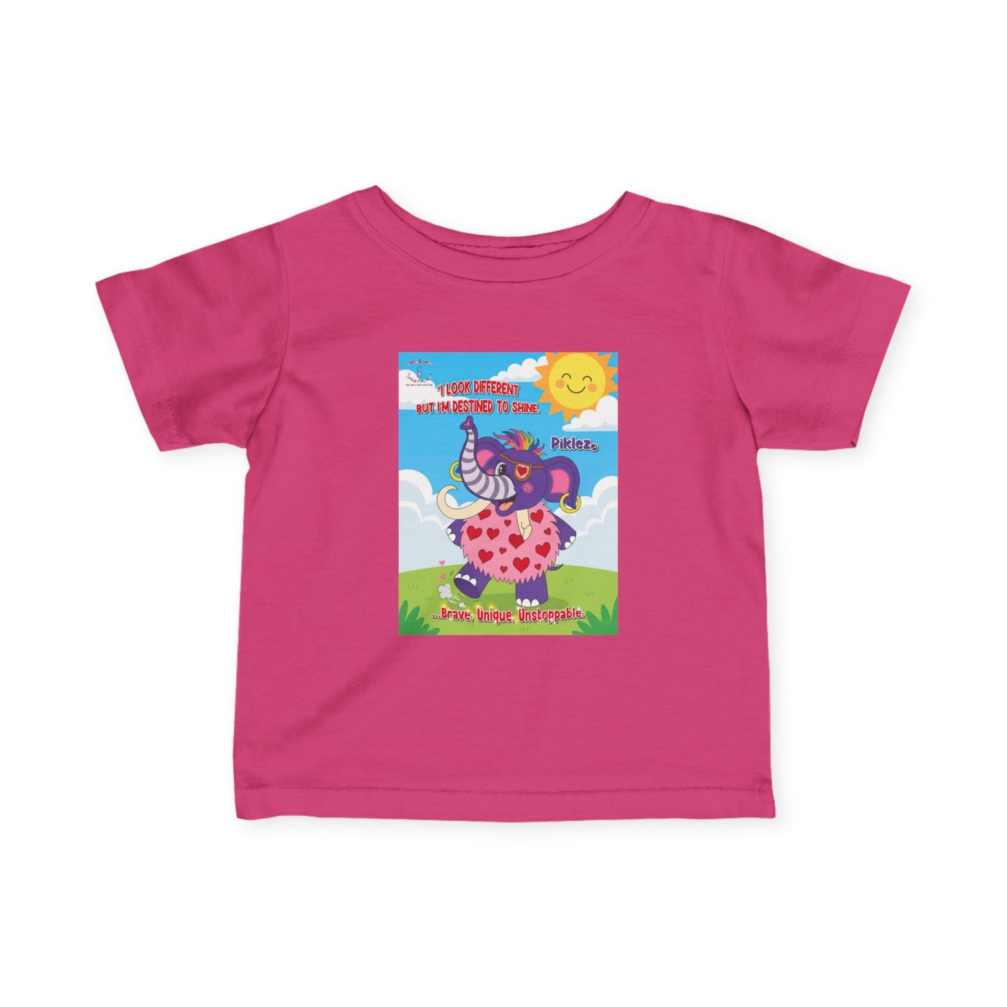 Piklez™ Infant Fine Jersey Tee – “Destined to Shine” Baby Shirt | Smile Universe Piklez Collection