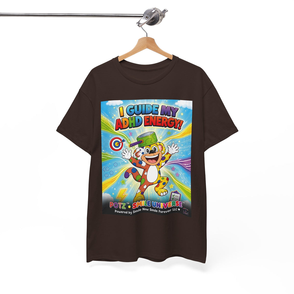 Potz™ Unisex Heavy Cotton™ Tee – "I Guide My ADHD Energy!" Graphic Tee | Smile Universe Collection