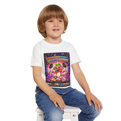 Panz™ Heavy Cotton™ Toddler T-Shirt – "Differently Amazing & Loudly Autistic!" Graphic | Smile Universe Collection