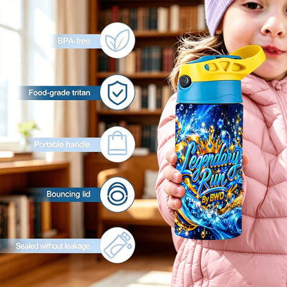 Legendary Run Water Bottle - Blue & Gold Edition