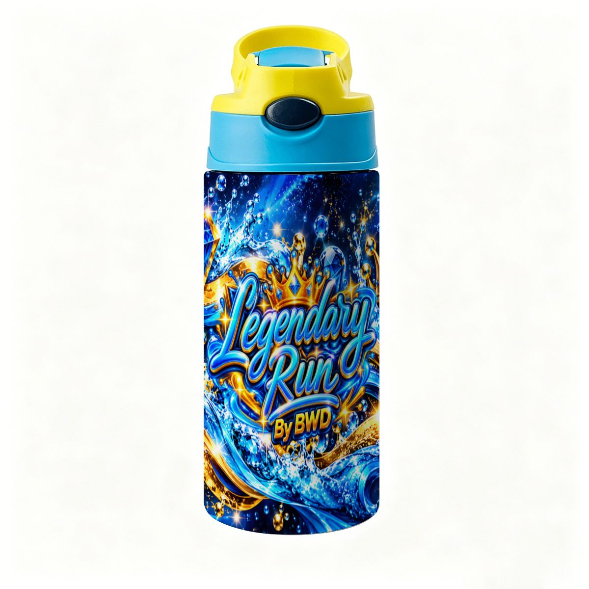 Legendary Run Water Bottle - Blue & Gold Edition