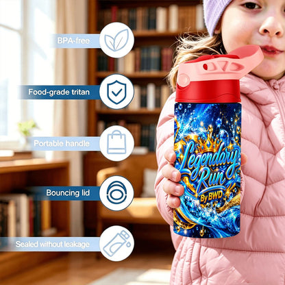 Legendary Run Water Bottle - Blue & Gold Edition