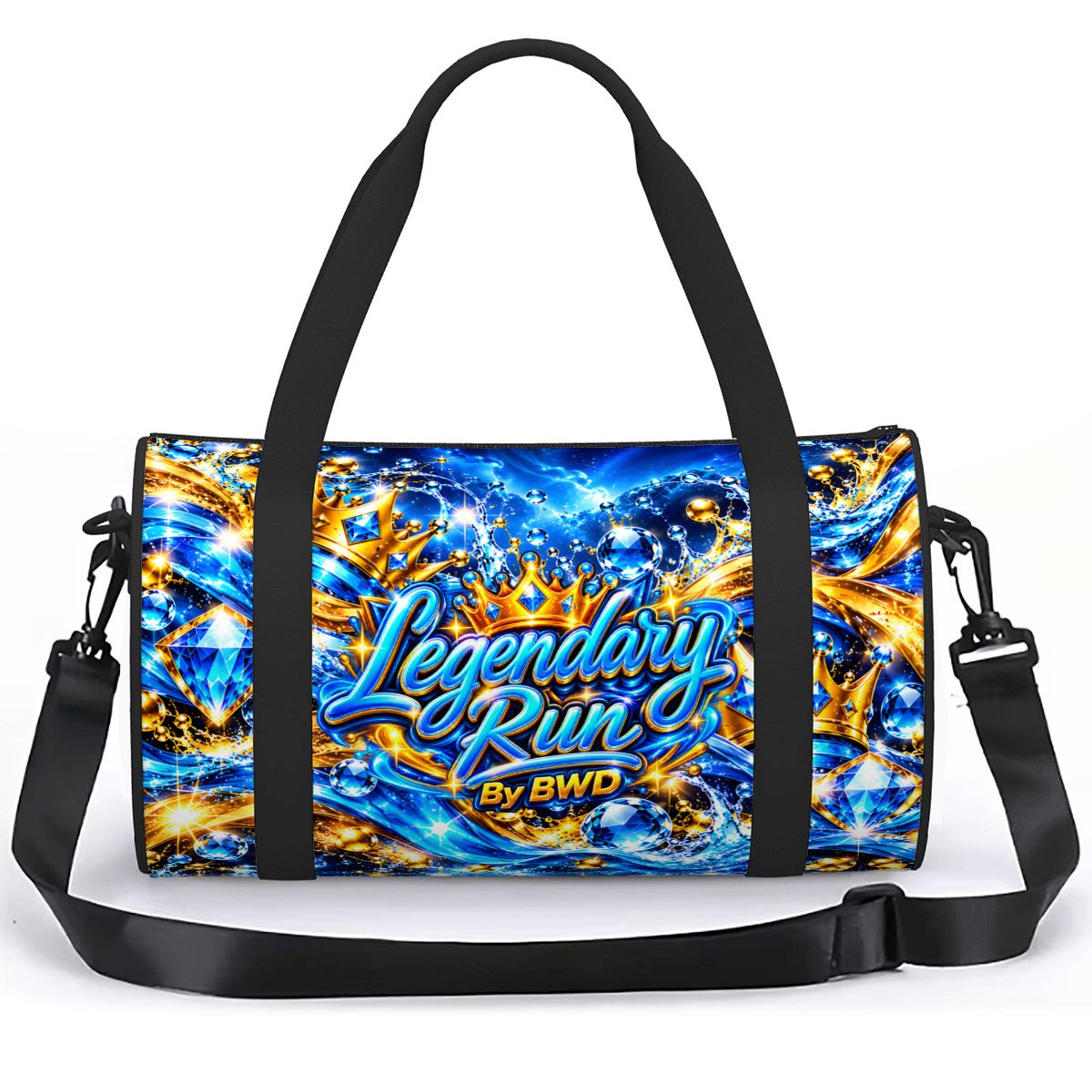 BWD Legendary Run™ AOP Mini Duffle Bag — Royal Blue