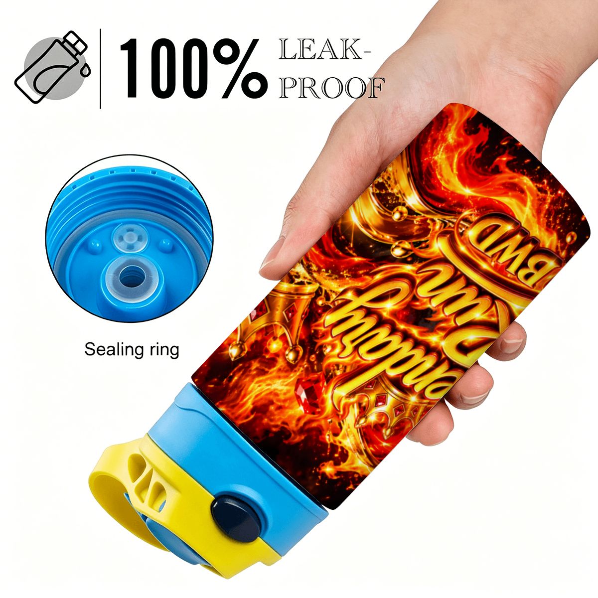 Legendary Run Water Bottle - Fire & Gold Edition