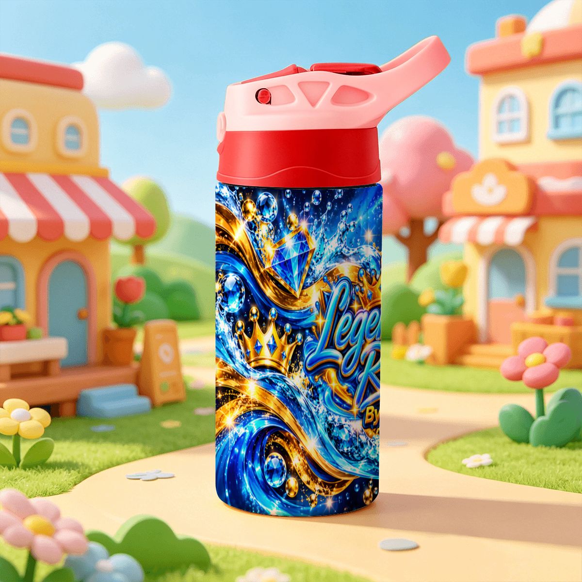 Legendary Run Water Bottle - Blue & Gold Edition